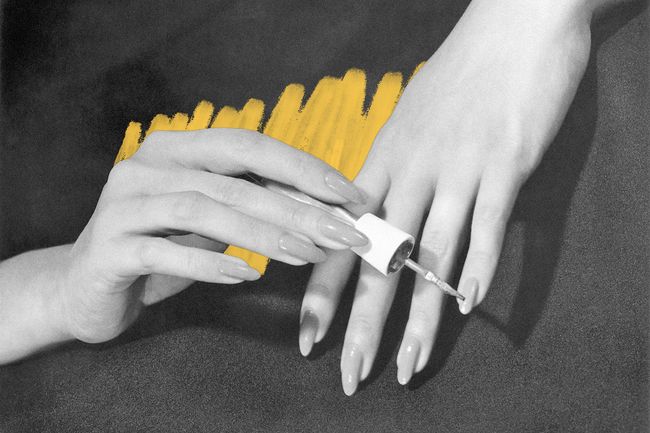 Woman's nails painted