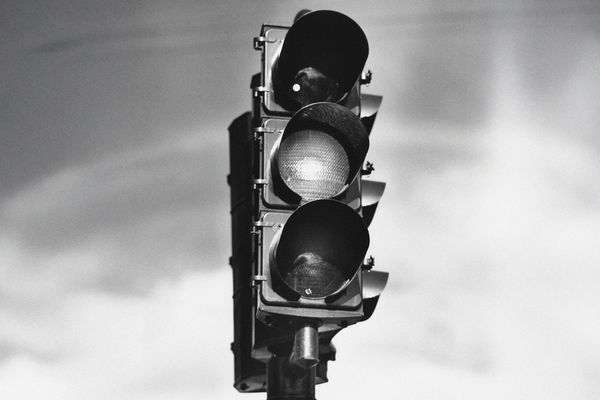 Traffic light, circa 1955