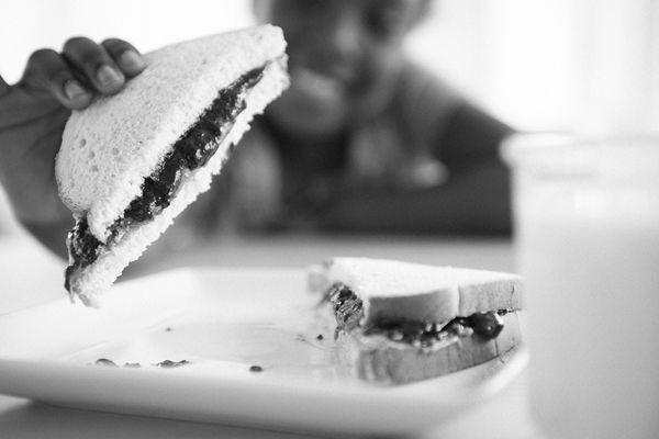 Peanut butter and jelly sandwich