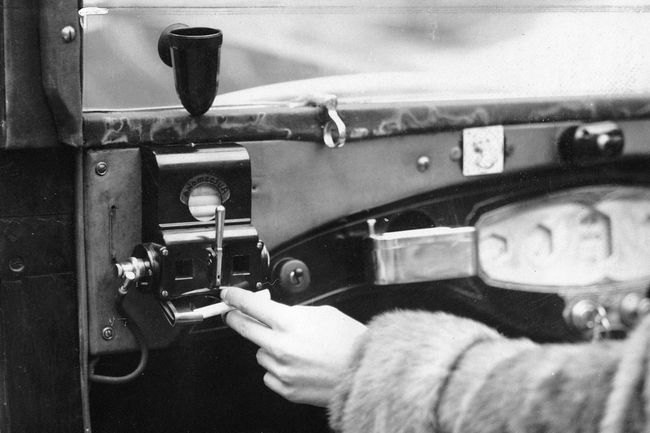 Car ashtray, circa 1931