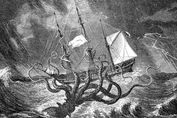 The Kraken, illustration, c. 1900