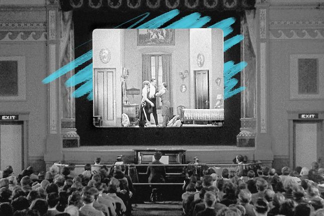 Movie theater audience, 1924