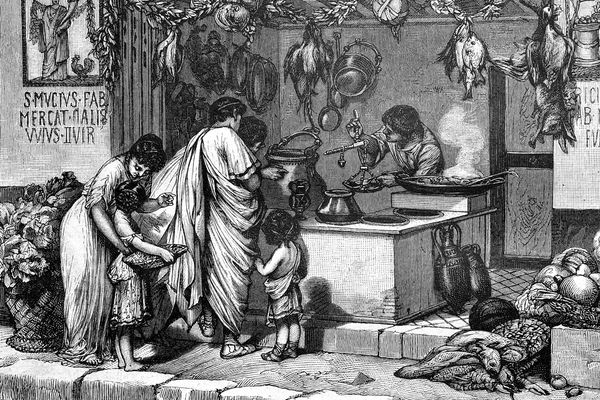 Ancient Roman food shop